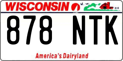 WI license plate 878NTK