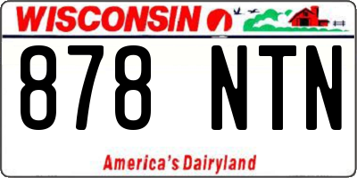 WI license plate 878NTN