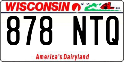 WI license plate 878NTQ