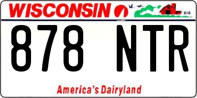 WI license plate 878NTR