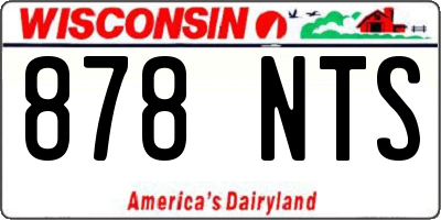 WI license plate 878NTS
