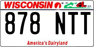 WI license plate 878NTT