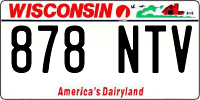 WI license plate 878NTV