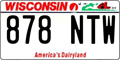 WI license plate 878NTW