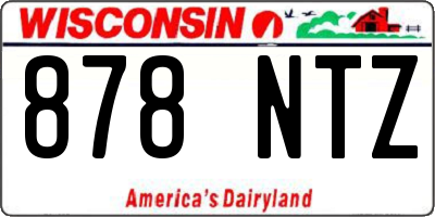 WI license plate 878NTZ