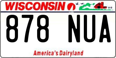 WI license plate 878NUA