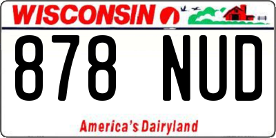 WI license plate 878NUD
