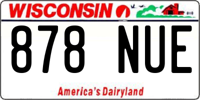 WI license plate 878NUE