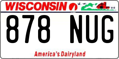 WI license plate 878NUG