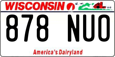 WI license plate 878NUO