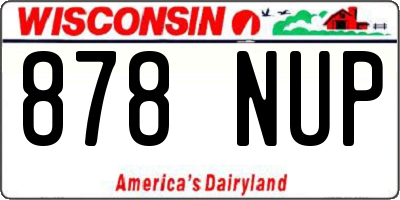 WI license plate 878NUP