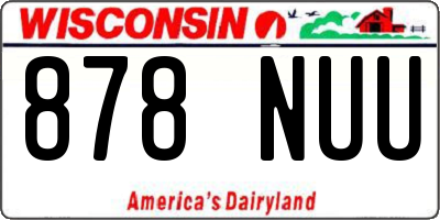 WI license plate 878NUU