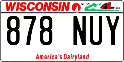 WI license plate 878NUY