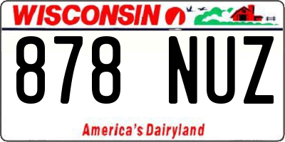 WI license plate 878NUZ