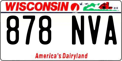 WI license plate 878NVA