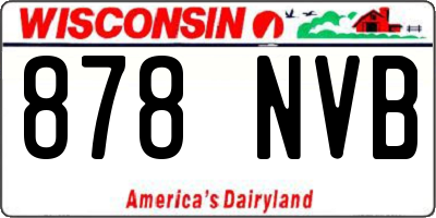 WI license plate 878NVB