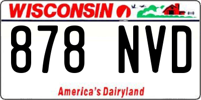 WI license plate 878NVD