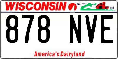 WI license plate 878NVE
