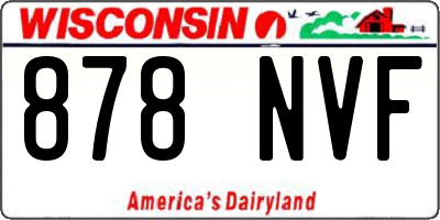 WI license plate 878NVF
