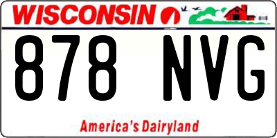 WI license plate 878NVG