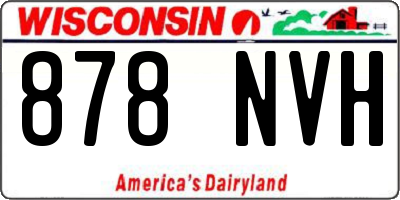WI license plate 878NVH