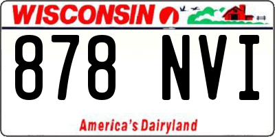 WI license plate 878NVI