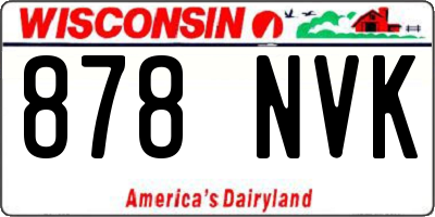 WI license plate 878NVK