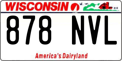 WI license plate 878NVL