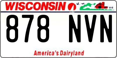 WI license plate 878NVN