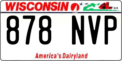 WI license plate 878NVP