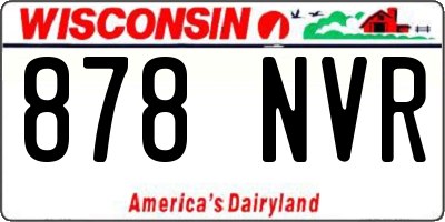 WI license plate 878NVR