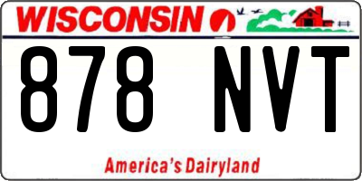 WI license plate 878NVT