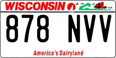 WI license plate 878NVV