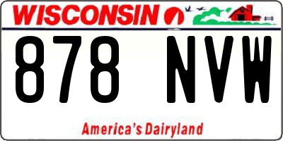 WI license plate 878NVW