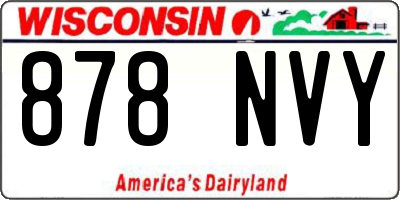 WI license plate 878NVY