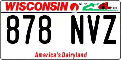 WI license plate 878NVZ