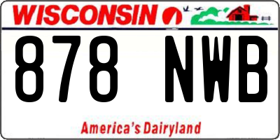 WI license plate 878NWB