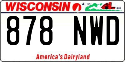 WI license plate 878NWD