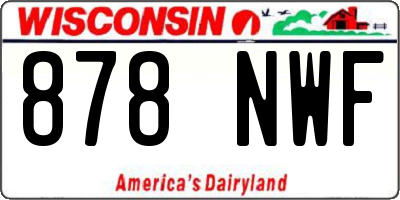 WI license plate 878NWF