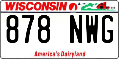 WI license plate 878NWG