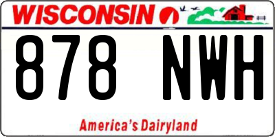 WI license plate 878NWH