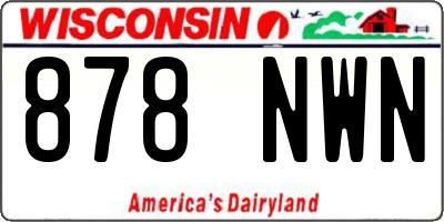 WI license plate 878NWN