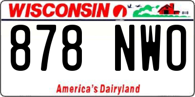 WI license plate 878NWO