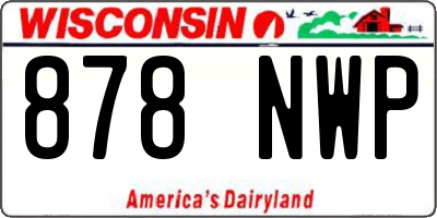 WI license plate 878NWP