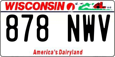WI license plate 878NWV