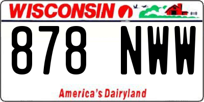 WI license plate 878NWW