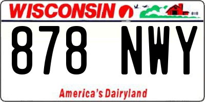 WI license plate 878NWY