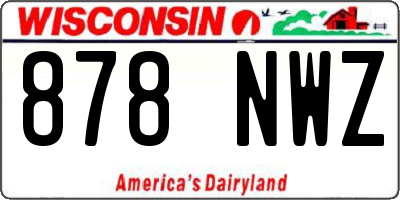 WI license plate 878NWZ