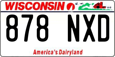 WI license plate 878NXD