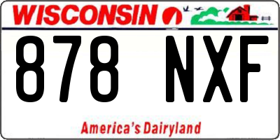 WI license plate 878NXF